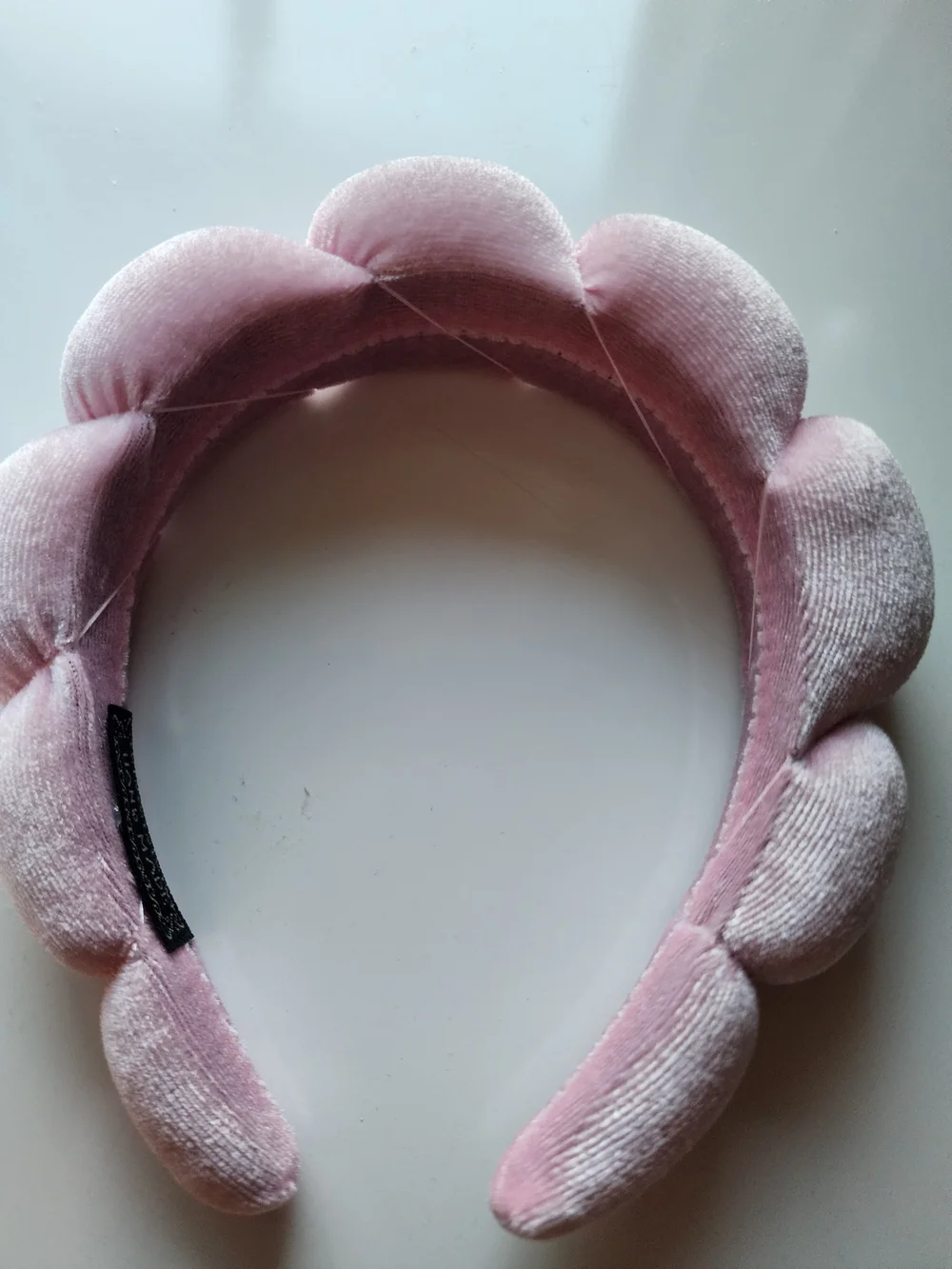 Pink Padded Scalloped Fabric Headband, Solid, Women’s Casual Hair Accessory NWOT